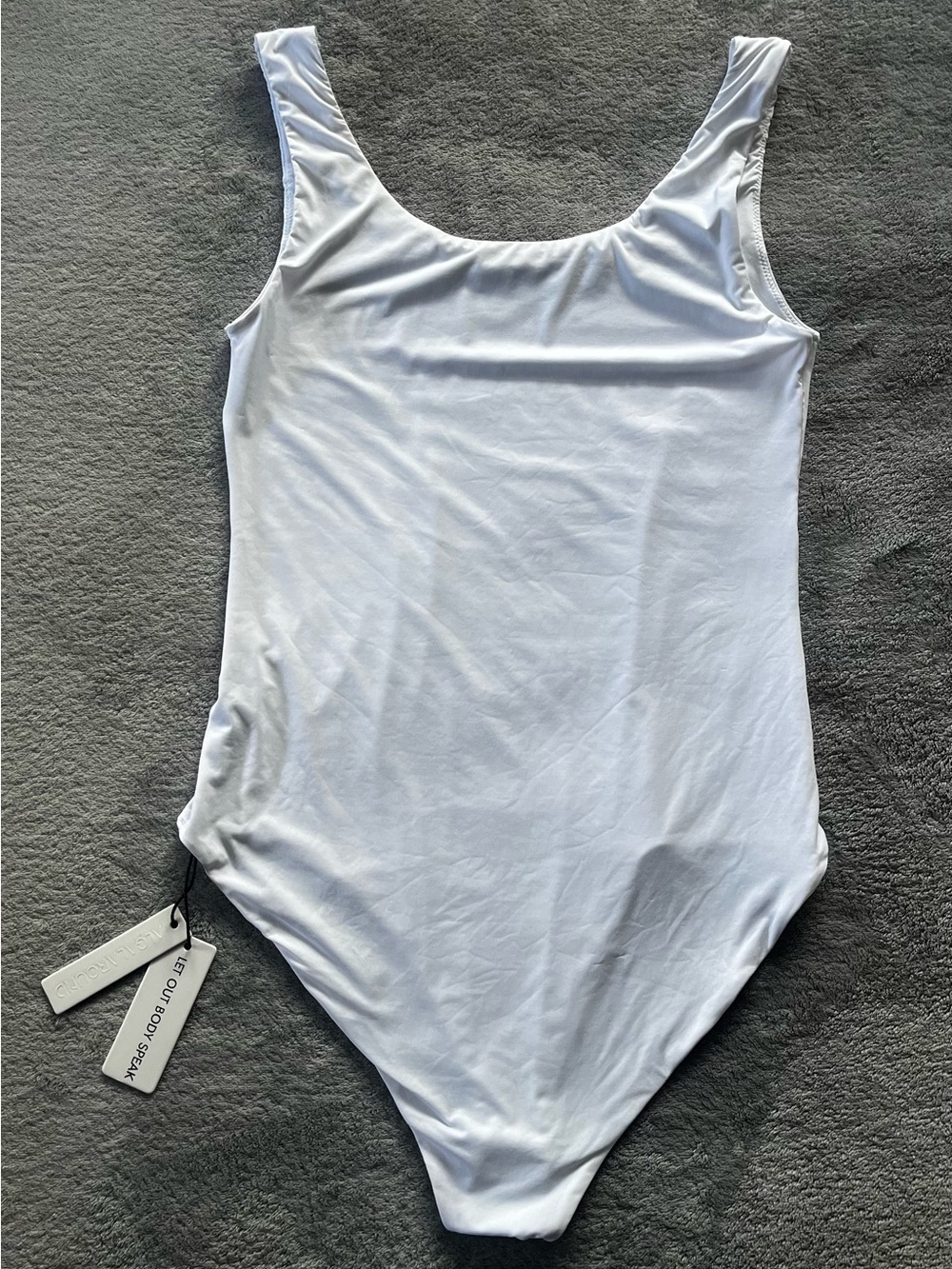 White One-Piece Bodysuit by ALGALAROUND